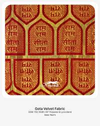 Gota Velvet Fabric 150 GSM | 44” Width | Polyester & Lycra Blend | Soft & Luxurious  in Surat